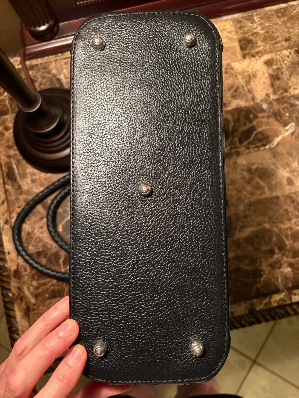 Brighton Black Embossed Leather Satchel with Heart Charm - Picture 3 of 5